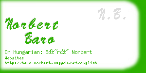 norbert baro business card